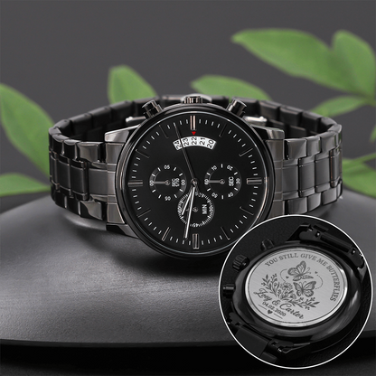 Personalized You Still Give Me Butterflies Watch – Romantic Engraved Anniversary Gift for Him