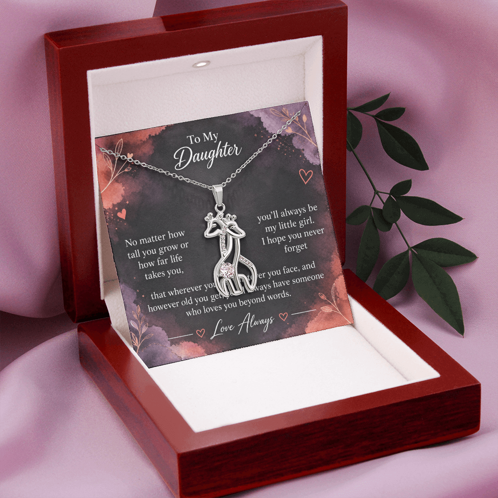 To My Daughter Giraffe Necklace – You'll Always Be My Little Girl
