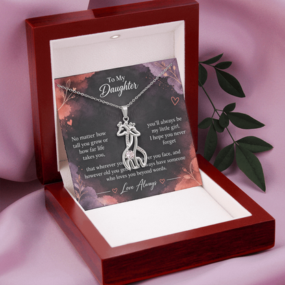 To My Daughter Giraffe Necklace – You'll Always Be My Little Girl