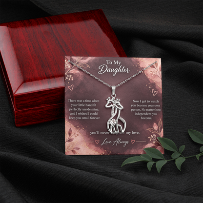 To My Daughter Giraffe Necklace – You'll Never Outgrow My Love