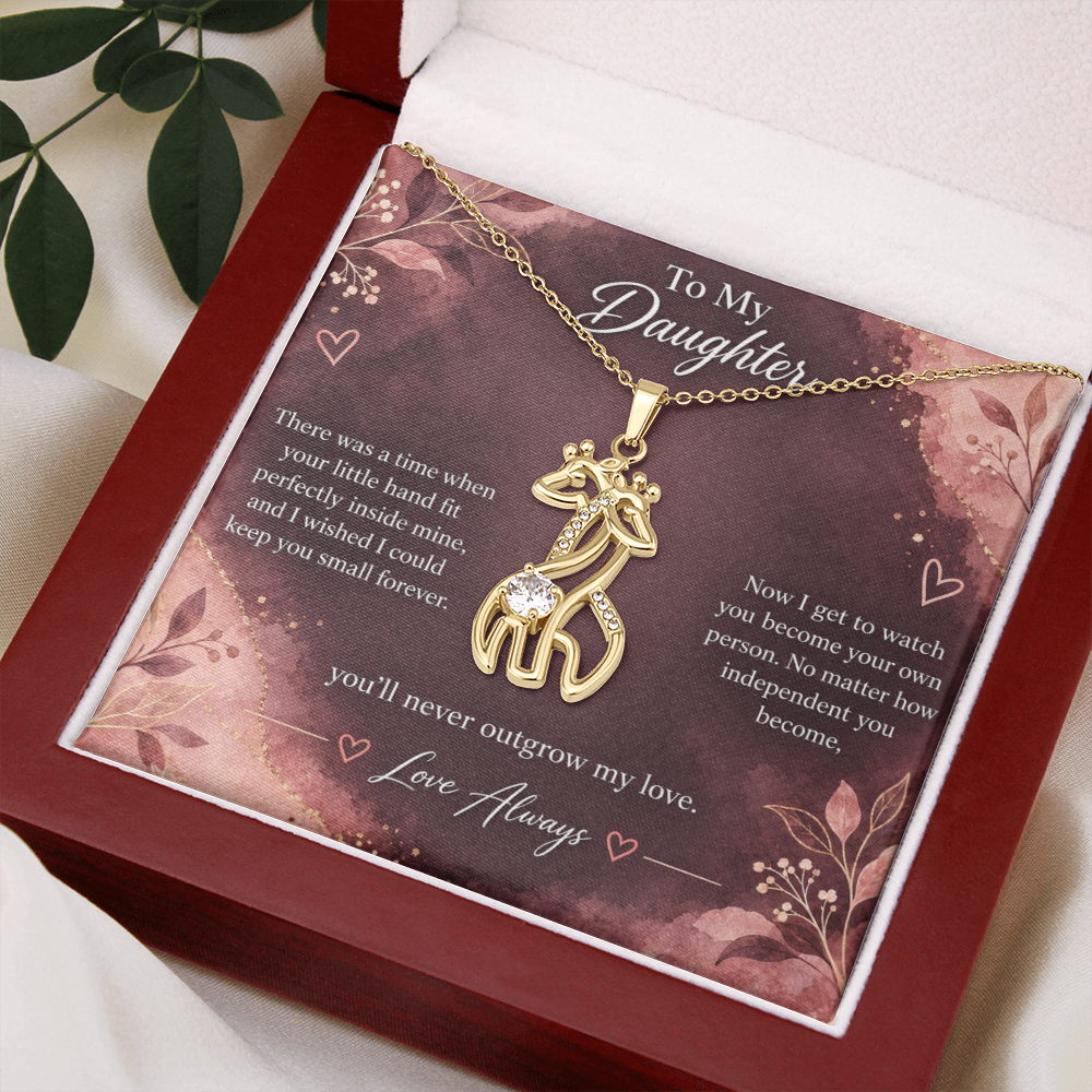To My Daughter Giraffe Necklace – You'll Never Outgrow My Love