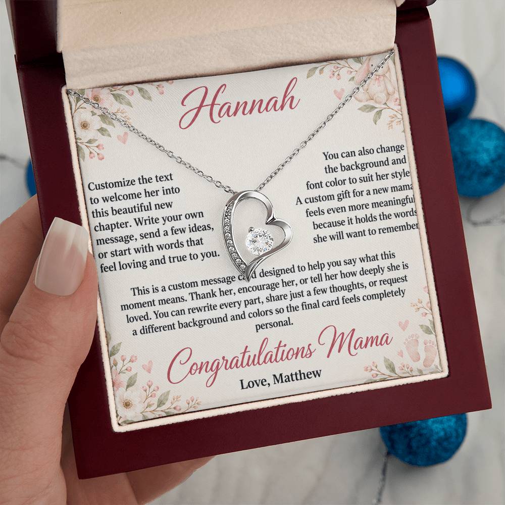 Congratulations Mama – Forever Love Custom Message Card