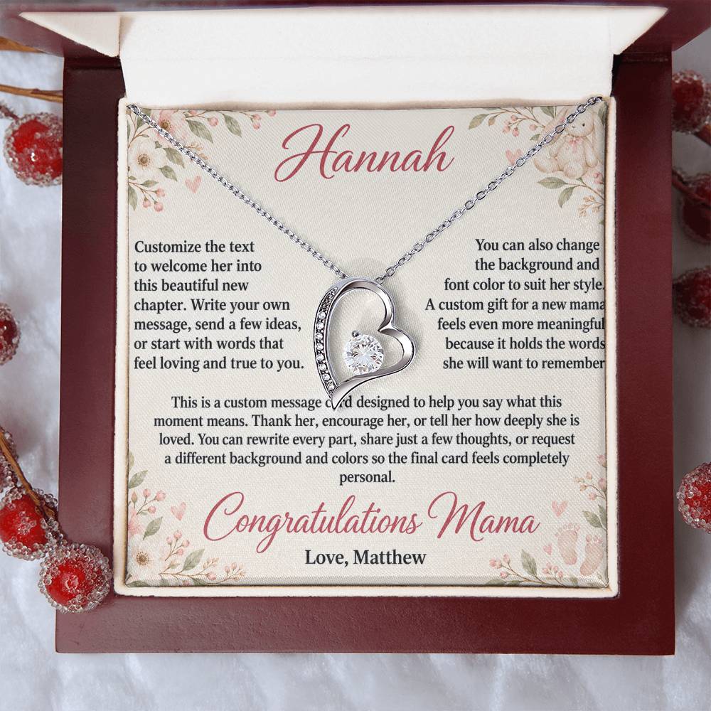Congratulations Mama – Forever Love Custom Message Card