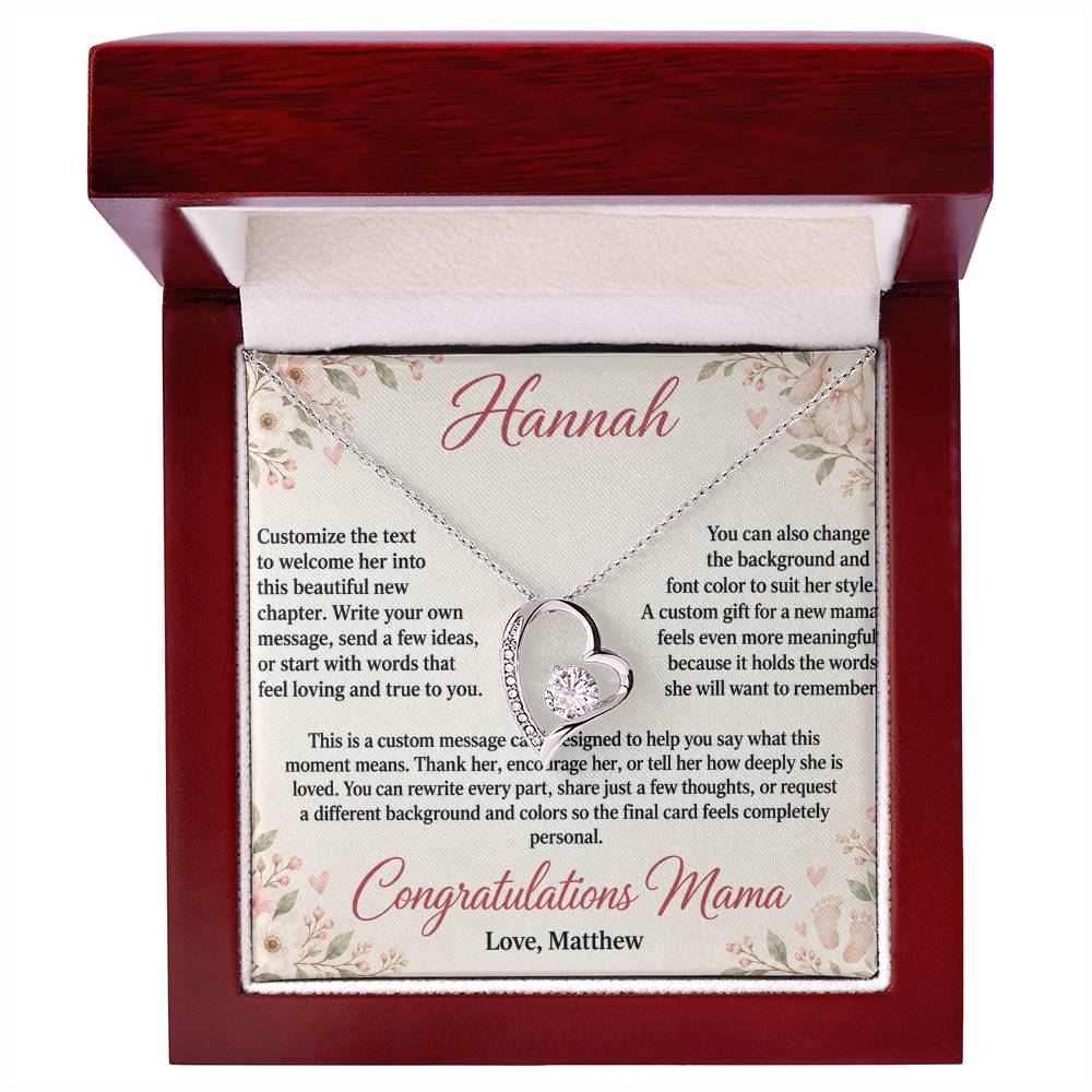 Congratulations Mama – Forever Love Custom Message Card