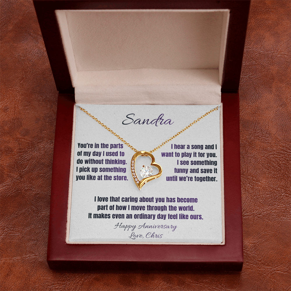 The Little Things Anniversary Necklace for Her – Personalized Forever Love Heart