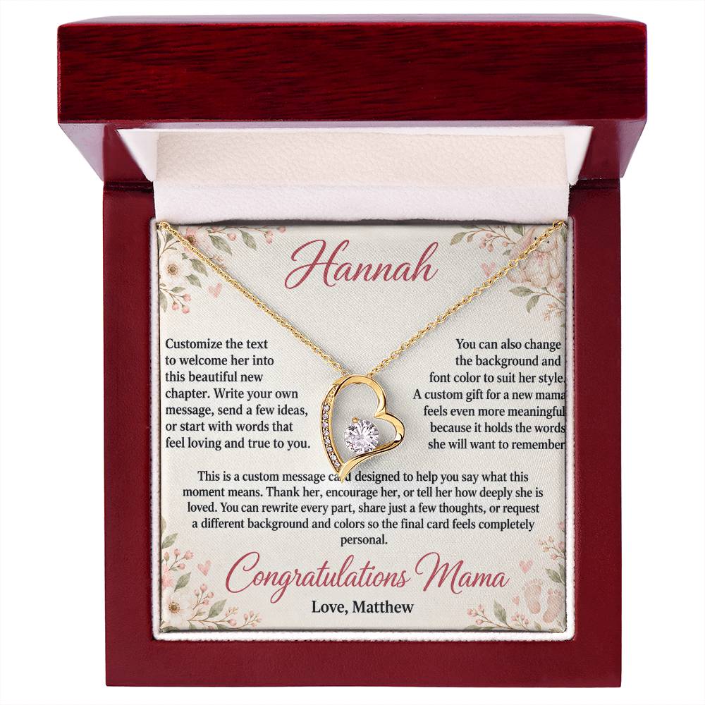 Congratulations Mama – Forever Love Custom Message Card