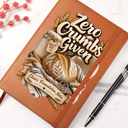 Personalized Sourdough Journal – Zero Crumbs Given Custom Name Gift for Bakers