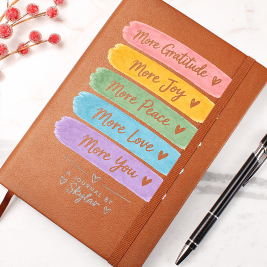 Personalized Gratitude Journal – More Gratitude, More Joy Custom Name Gift