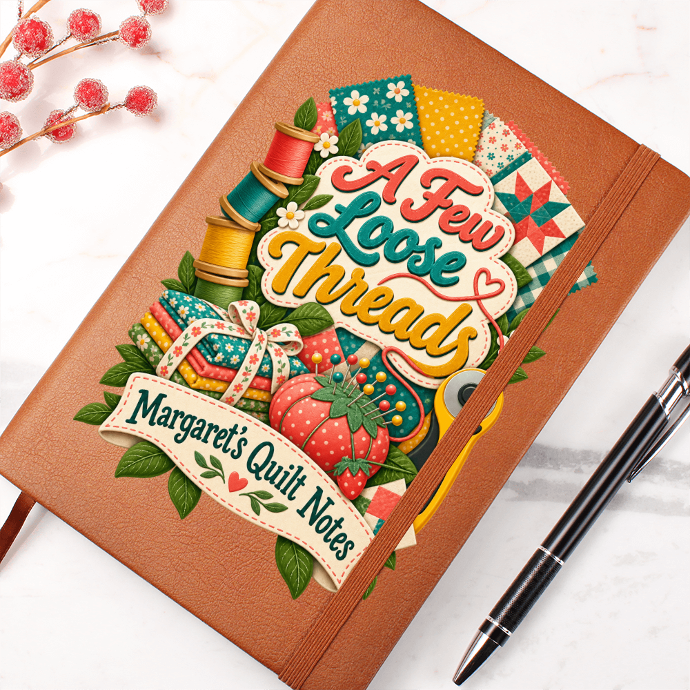 Personalized Quilting Journal — A Few Loose Threads Custom Quilt Notes Gift