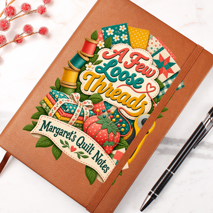 Personalized Quilting Journal — A Few Loose Threads Custom Quilt Notes Gift