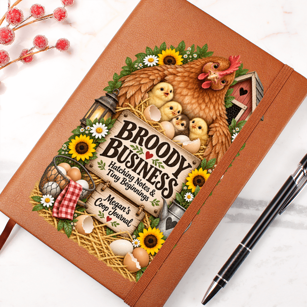 Personalized Chicken Hatching Journal — Broody Business Custom Coop Notes