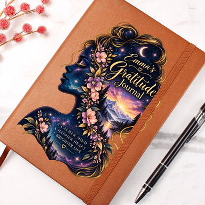 Personalized Gratitude Journal — Custom Name Reflection & Daily Gratitude Notebook