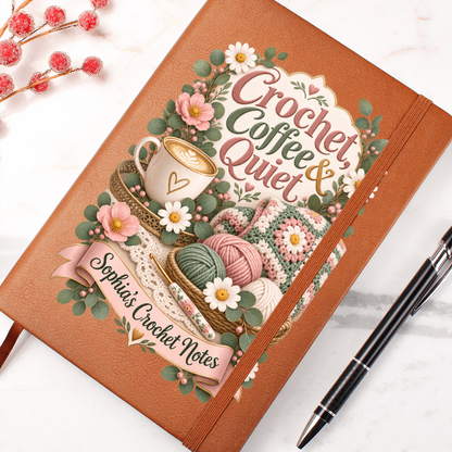 Personalized Crochet Journal — Custom Name Crochet Notes Gift for Crocheter