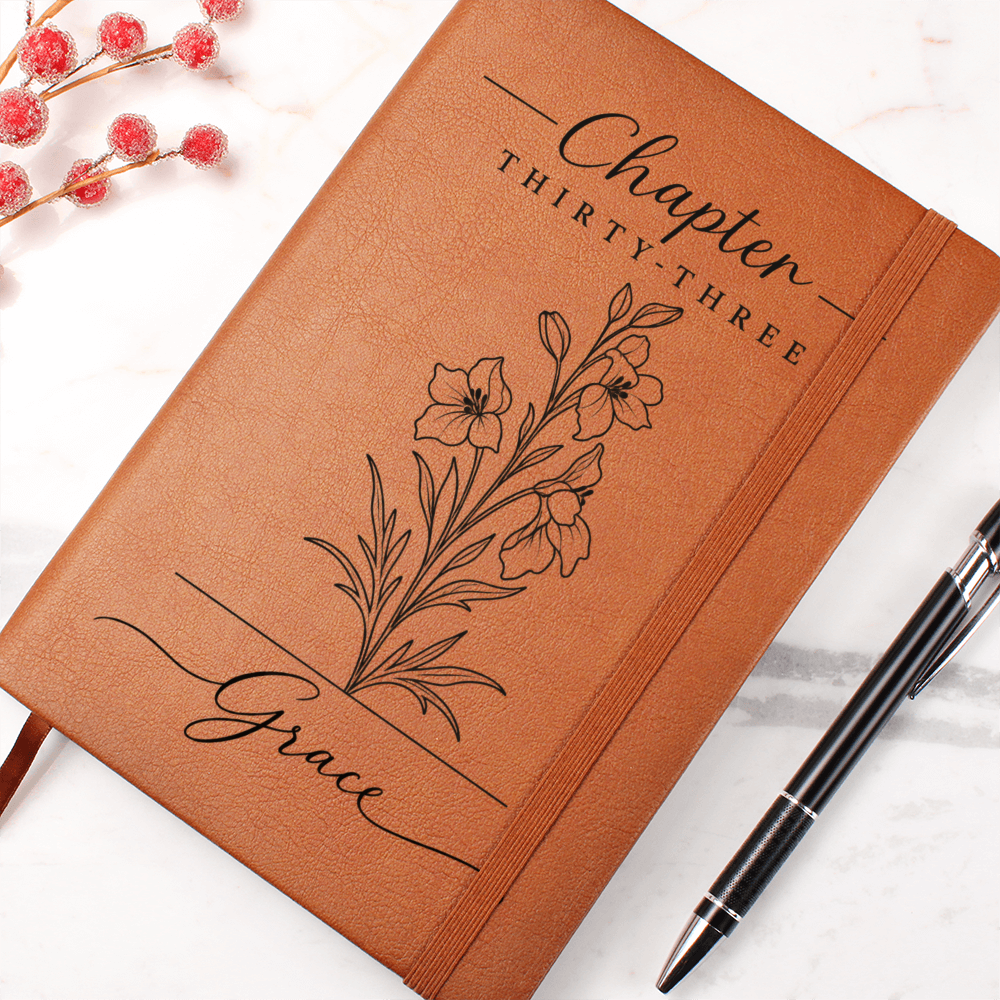 Your Next Chapter — Personalized Birth Month Flower Journal