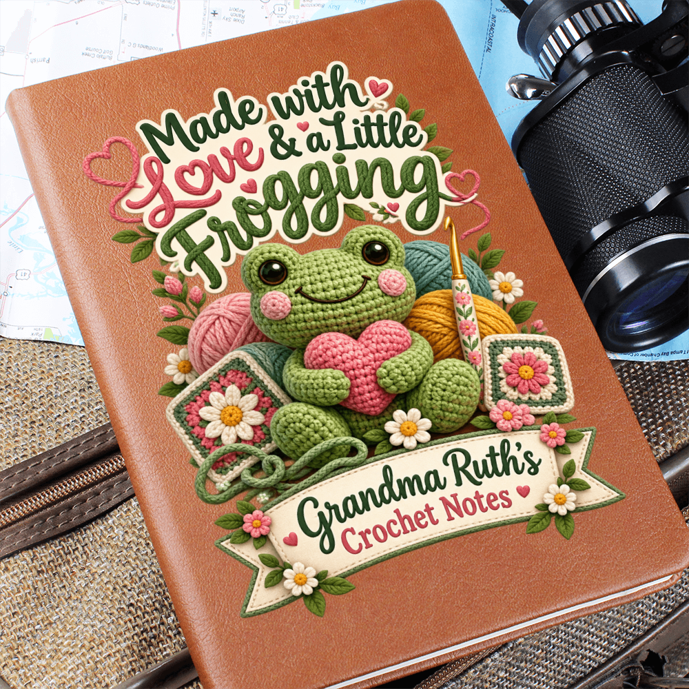 Personalized Crochet Journal — Made With Love & a Little Frogging Custom Crochet Notes Gift