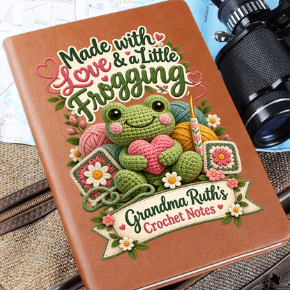 Personalized Crochet Journal — Made With Love & a Little Frogging Custom Crochet Notes Gift