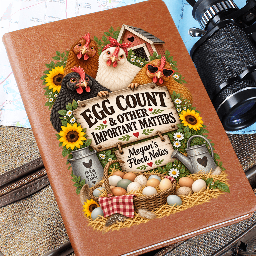 Personalized Chicken Journal — Egg Count & Other Important Matters Custom Flock Notes