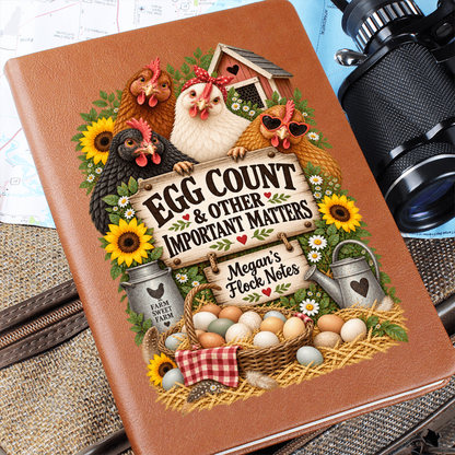 Personalized Chicken Journal — Egg Count & Other Important Matters Custom Flock Notes