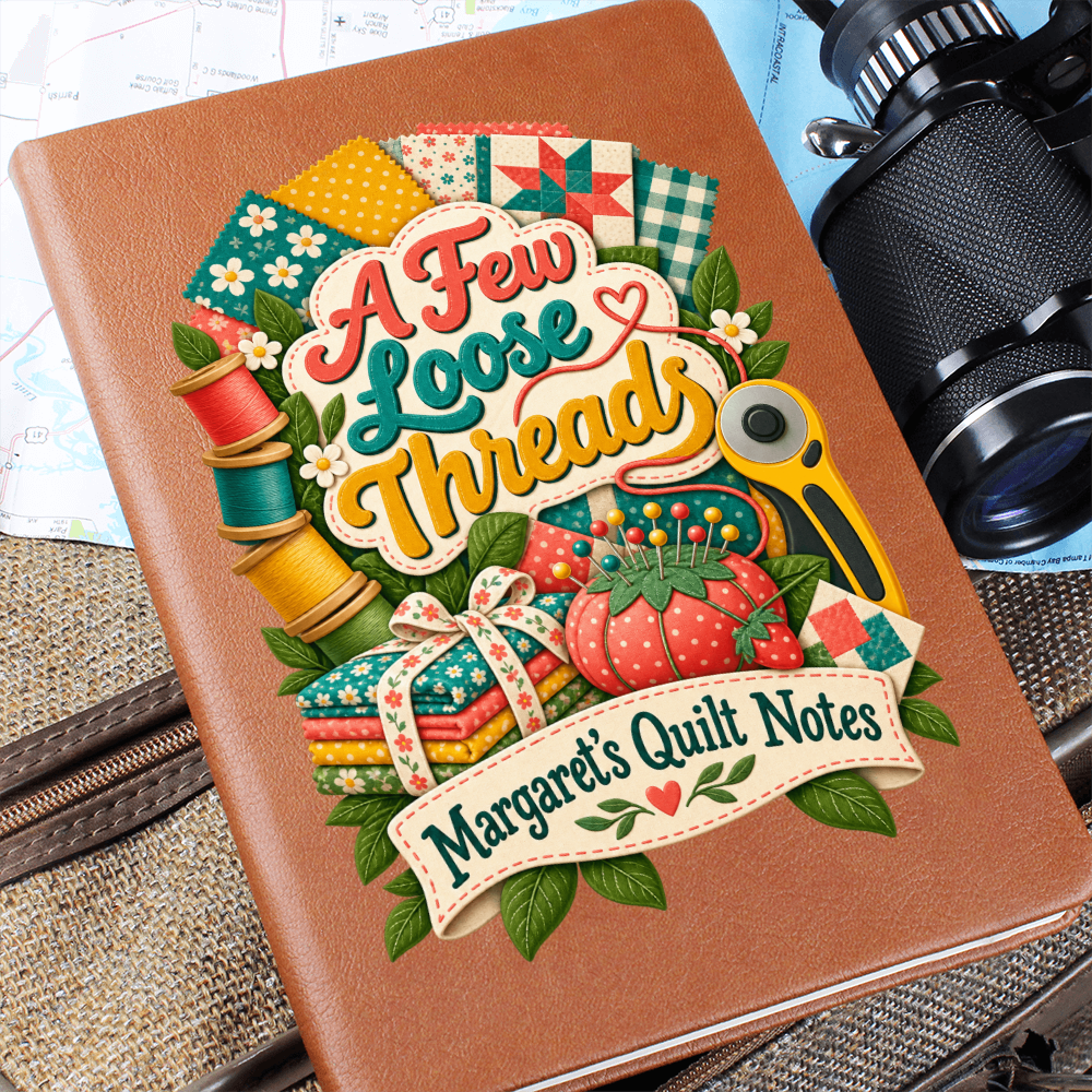 Personalized Quilting Journal — A Few Loose Threads Custom Quilt Notes Gift
