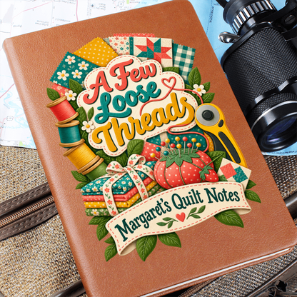 Personalized Quilting Journal — A Few Loose Threads Custom Quilt Notes Gift