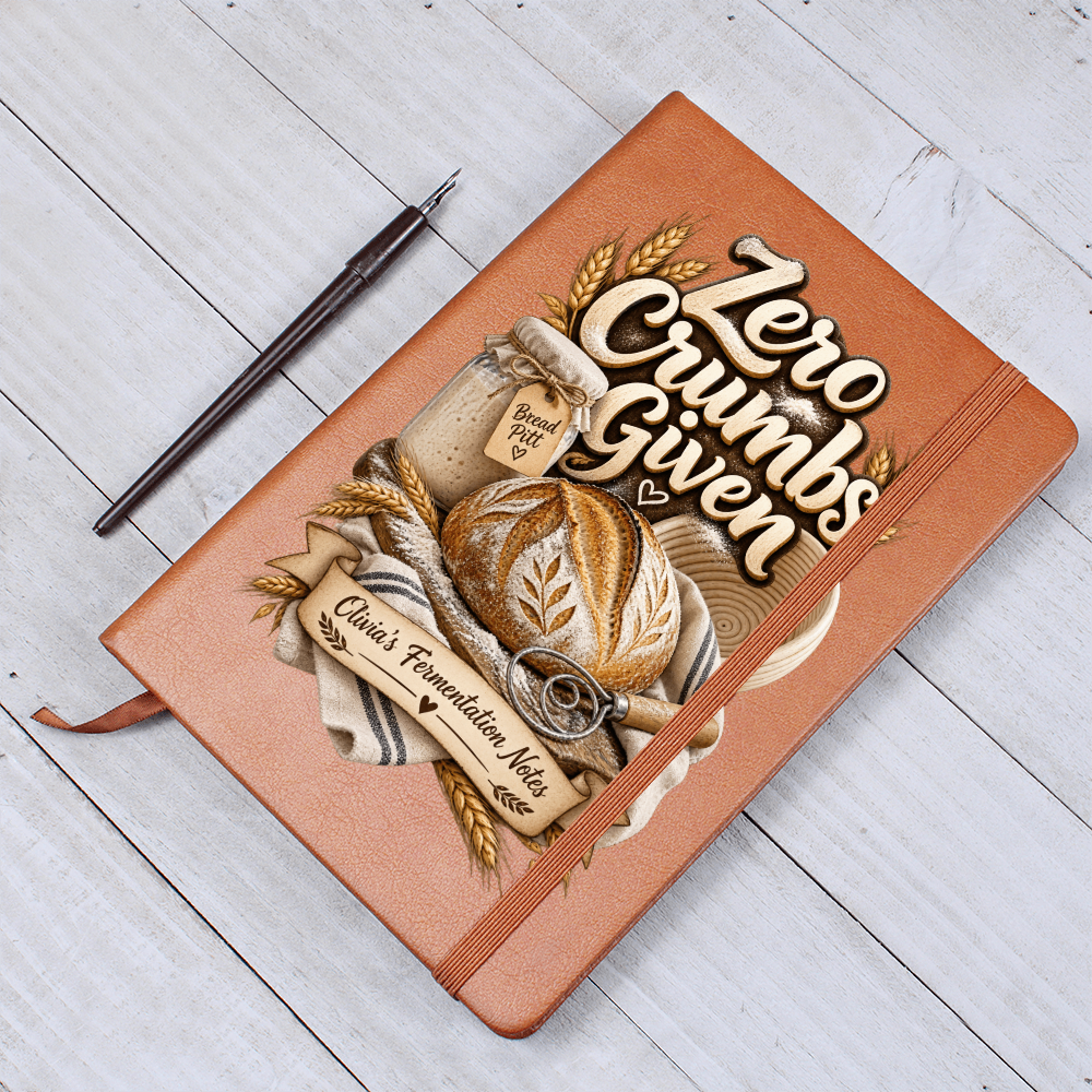 Personalized Sourdough Journal – Zero Crumbs Given Custom Name Gift for Bakers