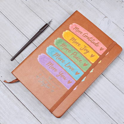 Personalized Gratitude Journal – More Gratitude, More Joy Custom Name Gift
