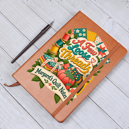 Personalized Quilting Journal — A Few Loose Threads Custom Quilt Notes Gift