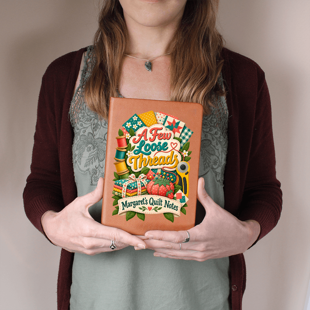 Personalized Quilting Journal — A Few Loose Threads Custom Quilt Notes Gift