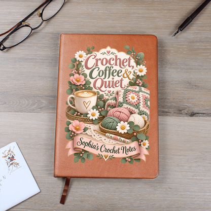 Personalized Crochet Journal — Custom Name Crochet Notes Gift for Crocheter