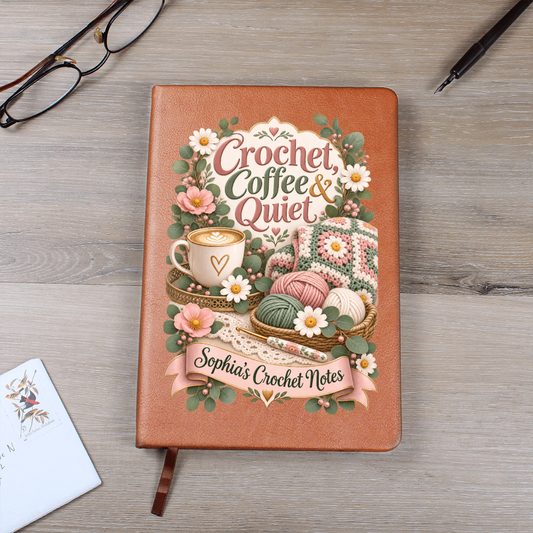 Personalized Crochet Journal — Custom Name Crochet Notes Gift for Crocheter