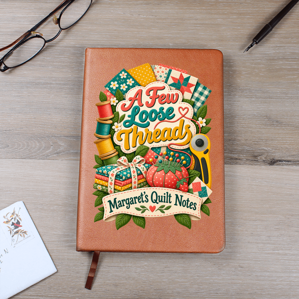 Personalized Quilting Journal — A Few Loose Threads Custom Quilt Notes Gift