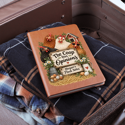 Personalized Chicken Journal — The Coop Has Opinions Custom Flock Notes Gift
