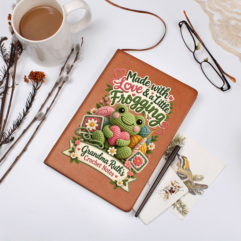 Personalized Crochet Journal — Made With Love & a Little Frogging Custom Crochet Notes Gift