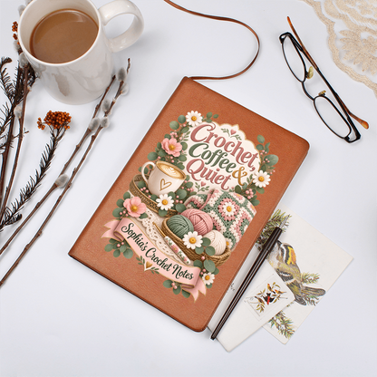 Personalized Crochet Journal — Custom Name Crochet Notes Gift for Crocheter