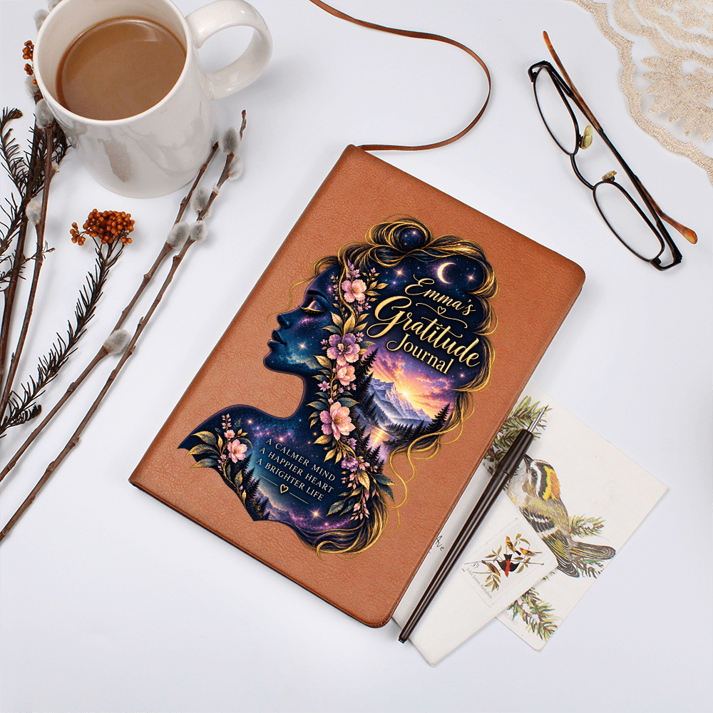 Personalized Gratitude Journal — Custom Name Reflection & Daily Gratitude Notebook