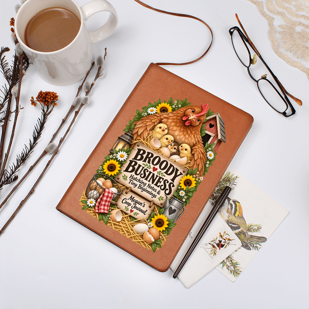 Personalized Chicken Hatching Journal — Broody Business Custom Coop Notes