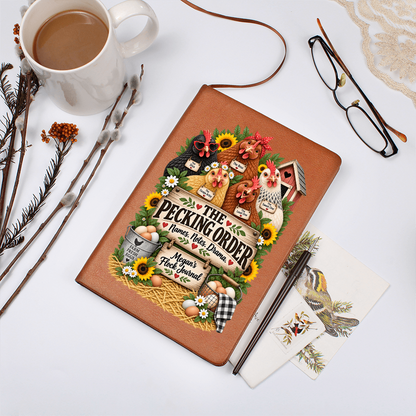 Personalized Chicken Journal — The Pecking Order Custom Flock Notes & Chicken Keeper Gift