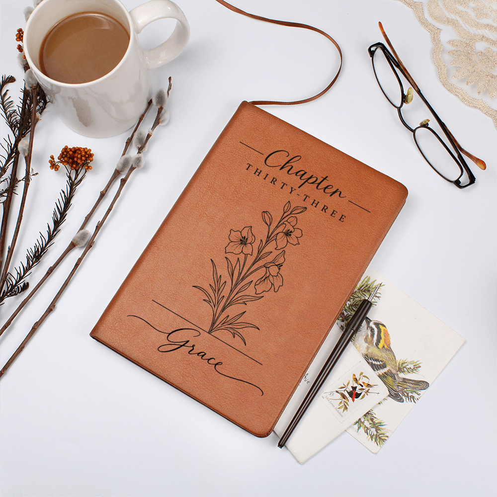 Your Next Chapter — Personalized Birth Month Flower Journal