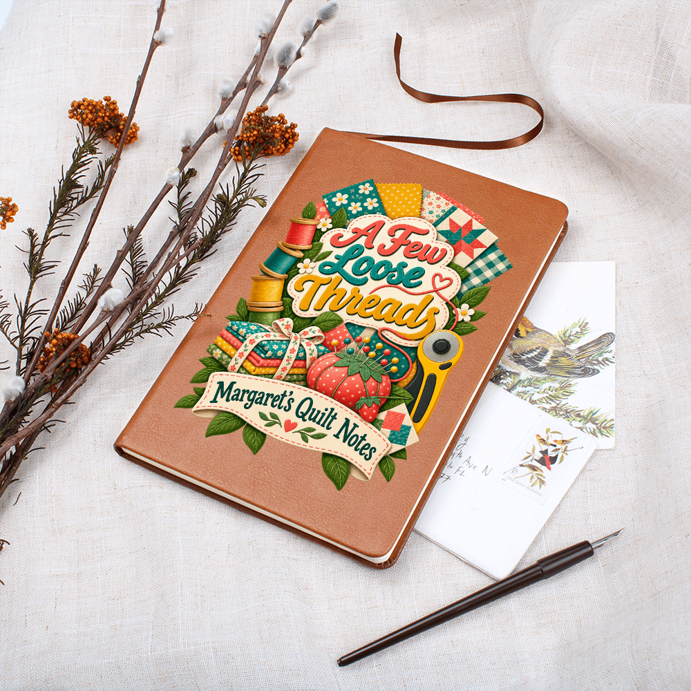 Personalized Quilting Journal — A Few Loose Threads Custom Quilt Notes Gift