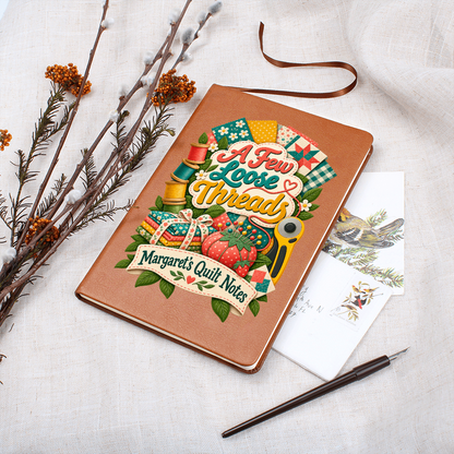 Personalized Quilting Journal — A Few Loose Threads Custom Quilt Notes Gift