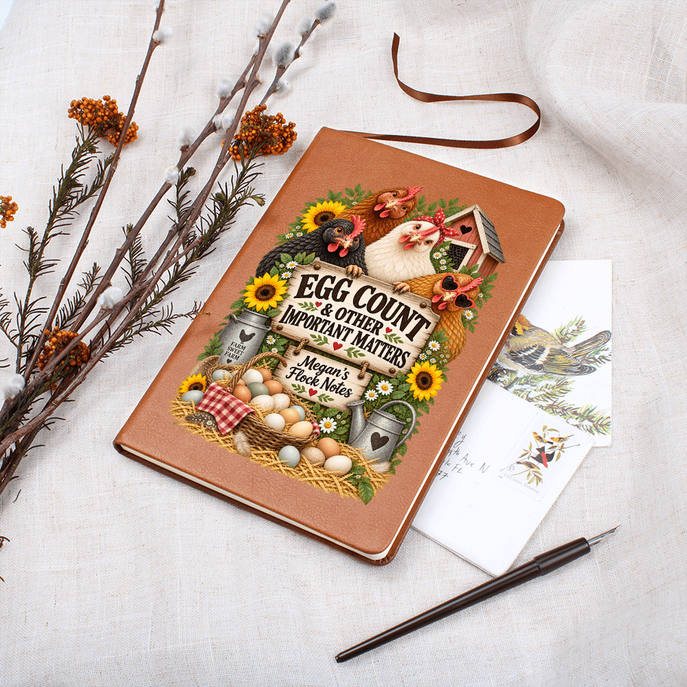 Personalized Chicken Journal — Egg Count & Other Important Matters Custom Flock Notes