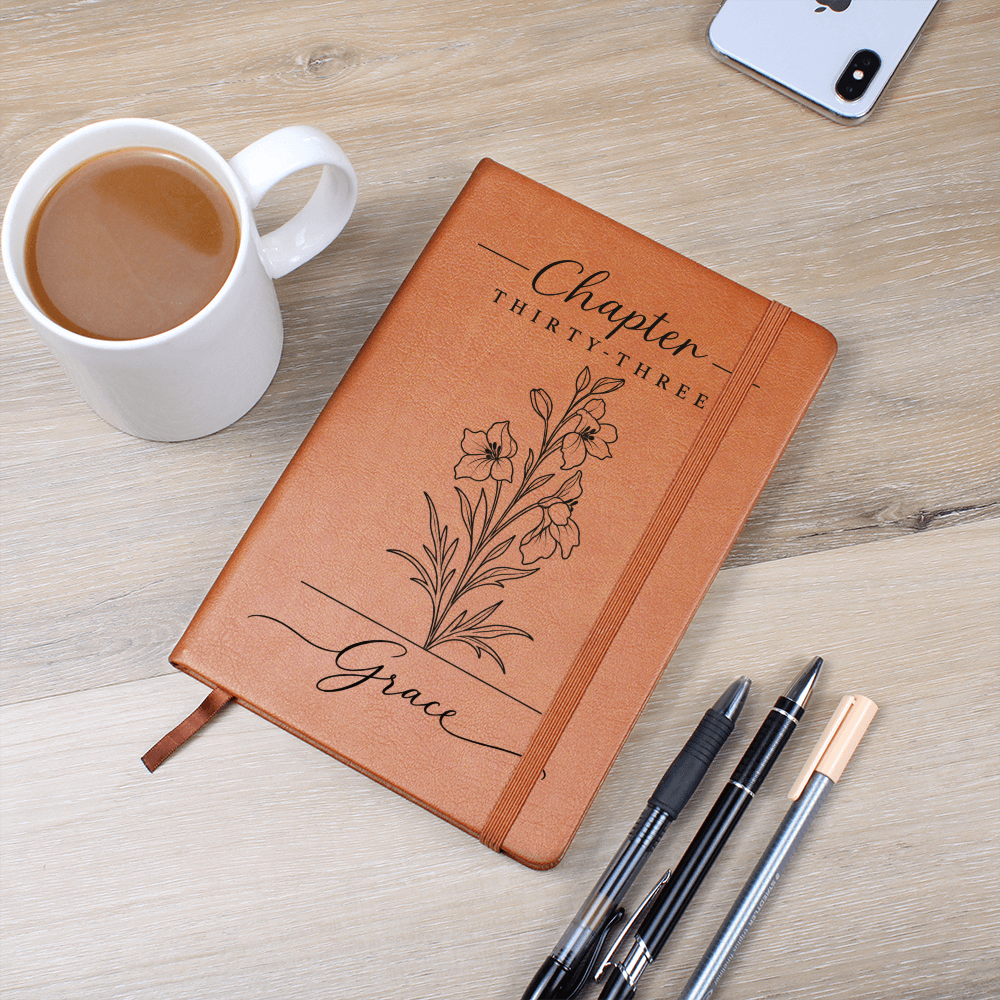Your Next Chapter — Personalized Birth Month Flower Journal