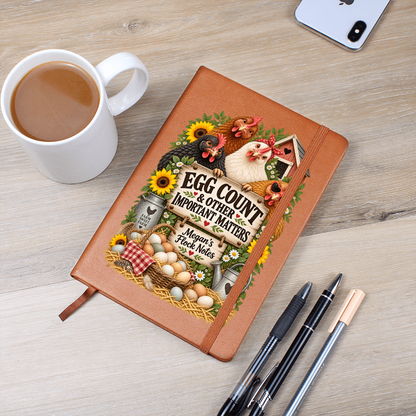 Personalized Chicken Journal — Egg Count & Other Important Matters Custom Flock Notes
