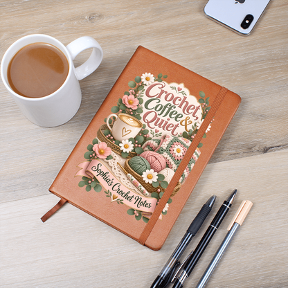 Personalized Crochet Journal — Custom Name Crochet Notes Gift for Crocheter