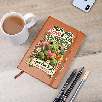 Personalized Crochet Journal — Made With Love & a Little Frogging Custom Crochet Notes Gift