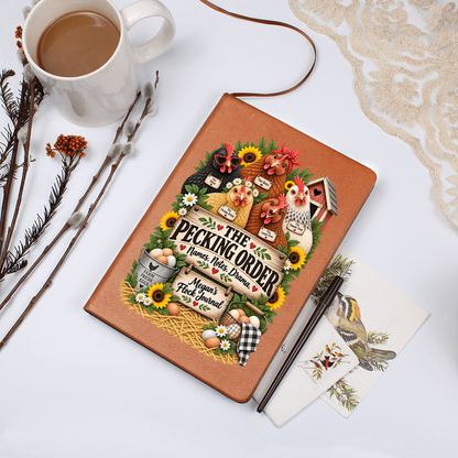 Personalized Chicken Journal — The Pecking Order Custom Flock Notes & Chicken Keeper Gift