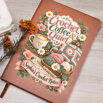 Personalized Crochet Journal — Custom Name Crochet Notes Gift for Crocheter