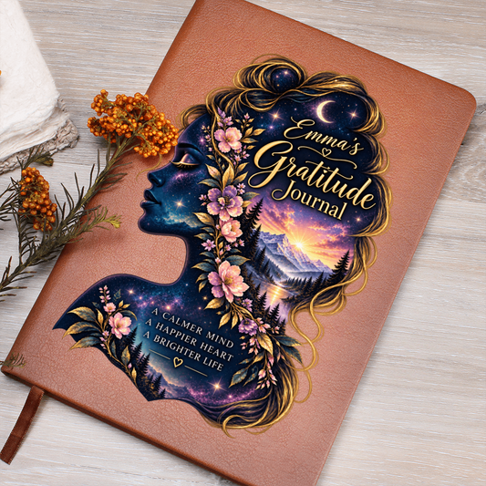 Personalized Gratitude Journal — Custom Name Reflection & Daily Gratitude Notebook