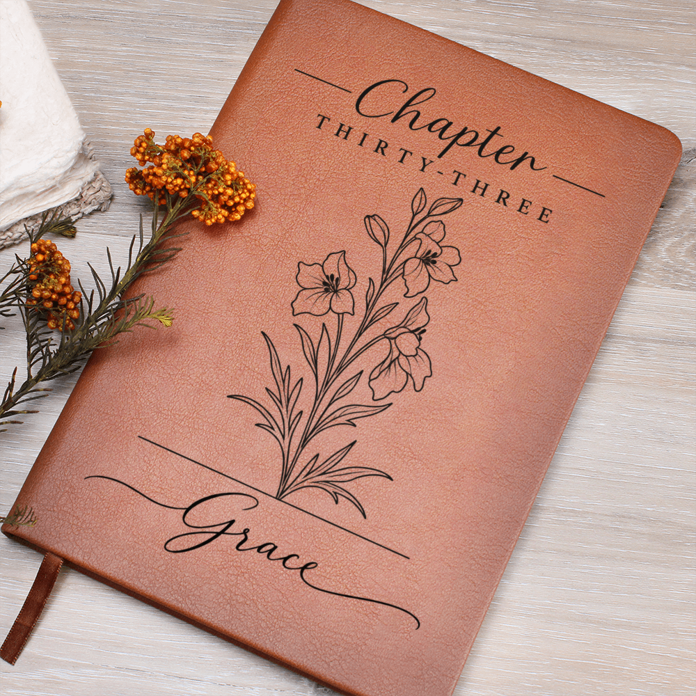 Your Next Chapter — Personalized Birth Month Flower Journal