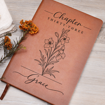 Your Next Chapter — Personalized Birth Month Flower Journal